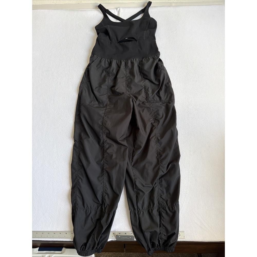 Free People FP Movement Women's Small Black Righteous Runsie One Piece Jumpsuit